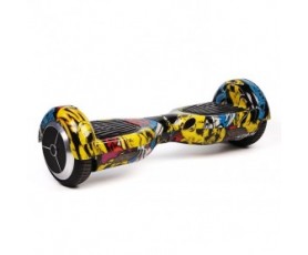 ΠΑΤΙΝΙ ΙΣΟΡΡΟΠΙΑΣ ΗΛΕΚΤΡΙΚΟ ΜΕ ΡΟΔΕΣ 6.5" SMART BALANCE WHEEL HOVERBOARD YELLOW GRAFFITI