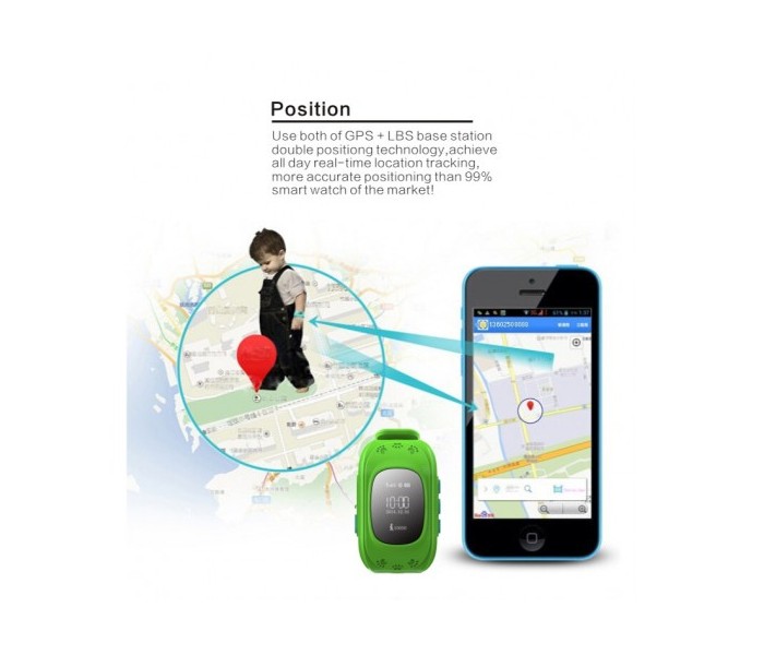 Παιδικό ρολόι με GPS (ενσωματωμένη συσκευή εντοπισμού) και δυνατότητα κλήσης SOS